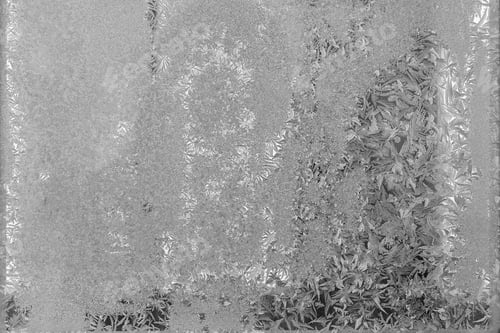 Preview: Abstract Textural Winter Patterns On The Frozen Glass Of Silvery Gray Color