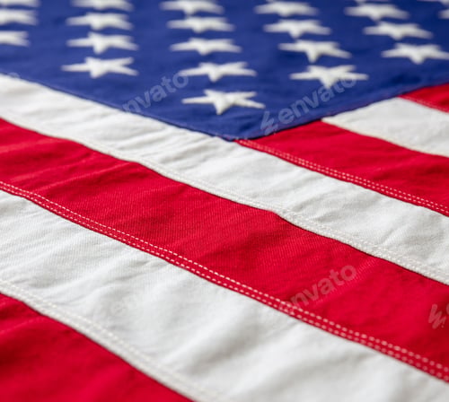 Preview: USA flag, US of America sign symbol background, closeup view