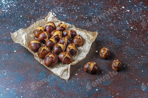 Preview: Tasty roasted organic chestnuts.
