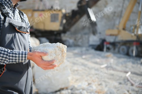 Preview: Quarry worker doing a quality check