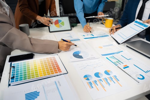 Preview: Project manager working and update tasks with milestones progress planning