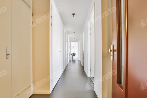 Preview: Long corridor in modern apartment