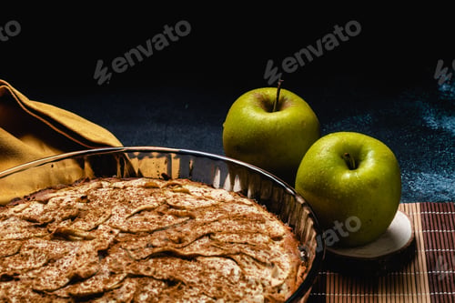 Preview: Sweet homemade apple cake with cinnamon
