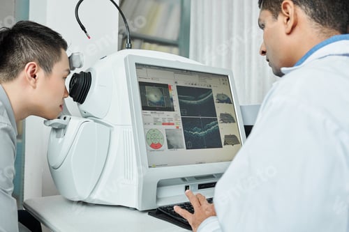 Preview: Doctor treating the eyes of patient