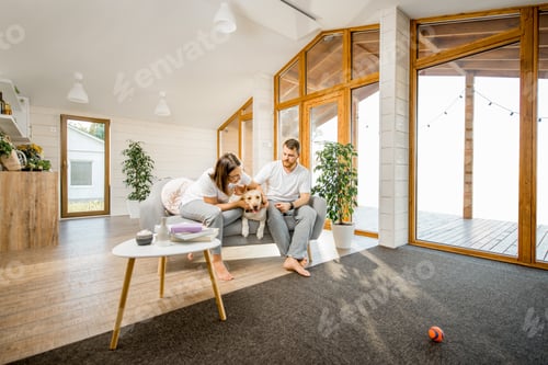 Preview: Couple with dog in the house
