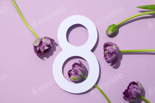 Preview: Concept of 8 march, Women day, top view