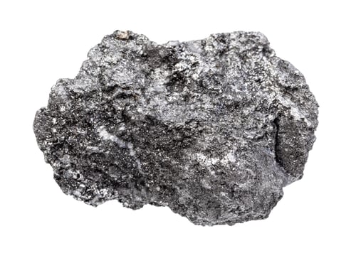 Preview: rough Graphite rock isolated on white