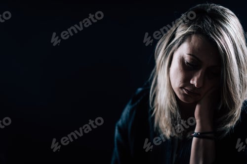 Preview: Depression - Dark Portrait of a Depressed Woman