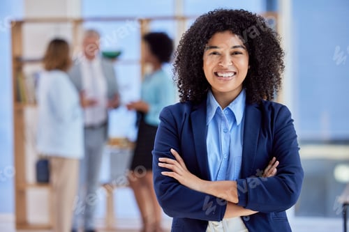 Preview: Proud portrait of business woman in office for workplace, employees or career management in Human R