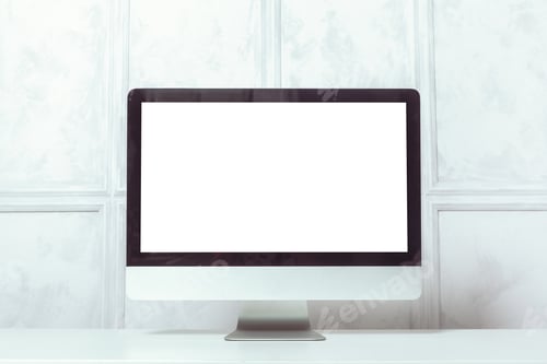 Modern Computer Monitor Display with a Blank Screen