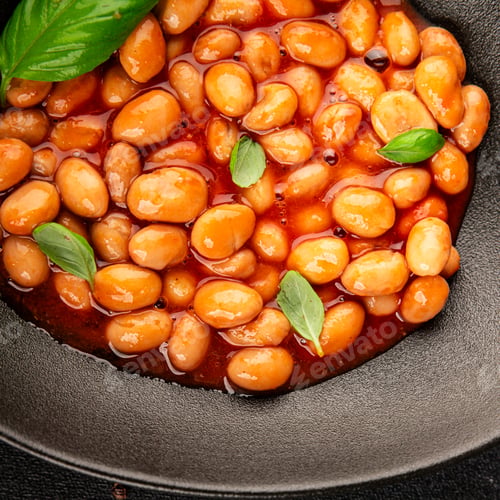 Preview: Bean stew tomato sauce cranberry beans vegetable dish beans borlotti fresh delicious food