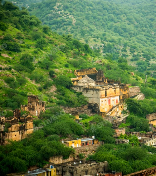 Preview: Old Jaipur City as viewed from top of Amber Fort, India.