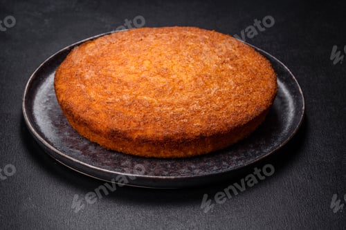 Preview: Pumpkin pie on marble cutting board