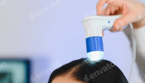 Preview: A dermatologist trichologist makes a computer diagnosis of the hair condition