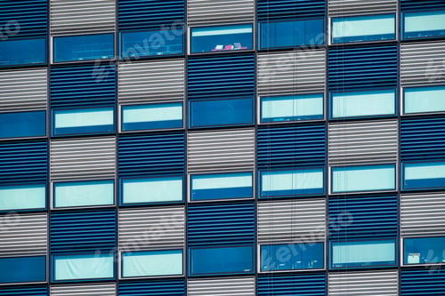 Preview: Modern building facade with widnows close up