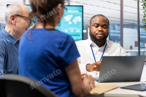 Preview: Senior people consulting with financial agent to create detailed retirement plan