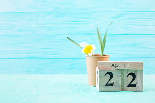 Preview: April 22, Earth Day. Plastic free background. Eco friendly, zero waste, concept.