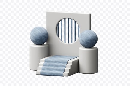 Preview: Abstract 3D Podium Composition