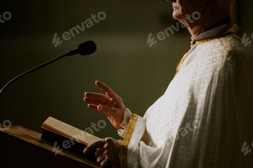 Preview: Senior Man Preaching In Church