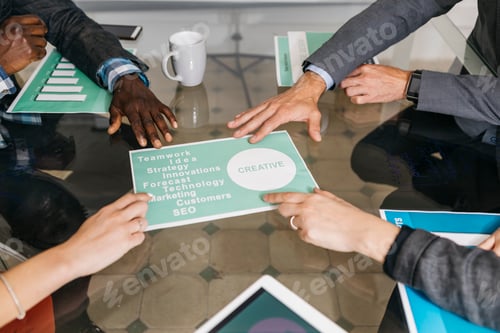 Preview: Creative business people having a meeting in office