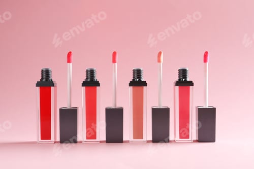 Preview: Liquid lipsticks with applicators on color background
