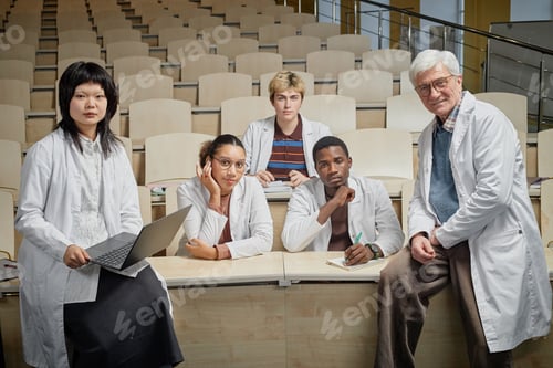 Preview: Young Black Woman Smiling in University Lecture Hall