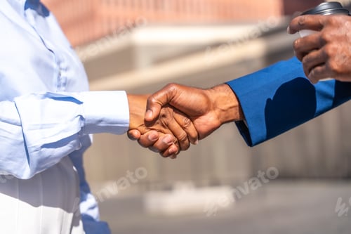 Preview: Close-up of a handshake of african business people