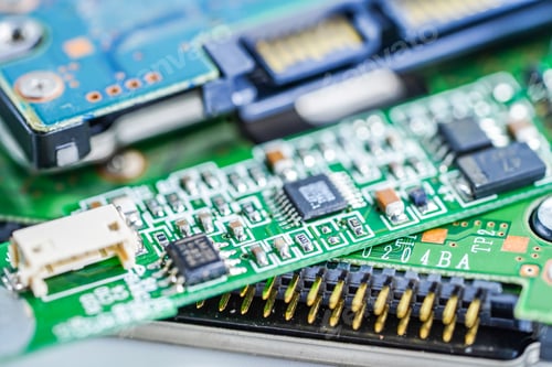 Preview: E-waste electronic, computer circuit cpu chip mainboard