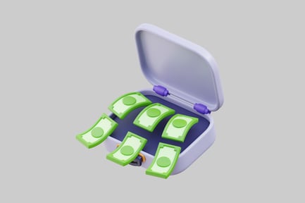 Preview: Briefcase with banknotes