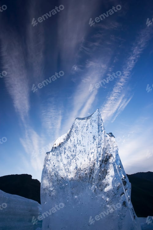 Preview: A shard of aufeis reaches toward the arctic sky.