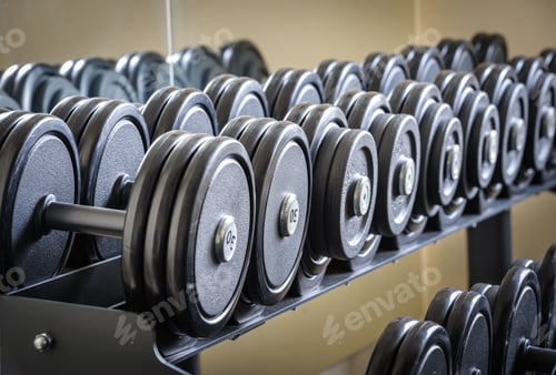 Preview: Row of barbells