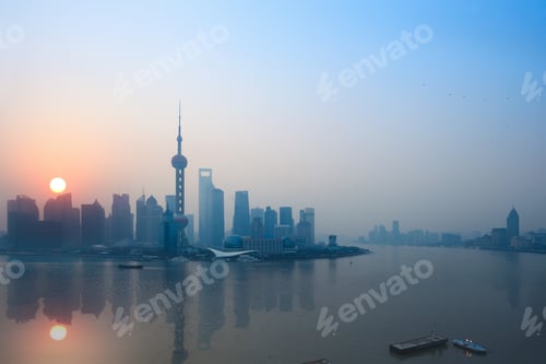 Preview: shanghai in sunrise