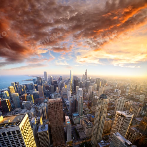 Preview: Chicago at sunset
