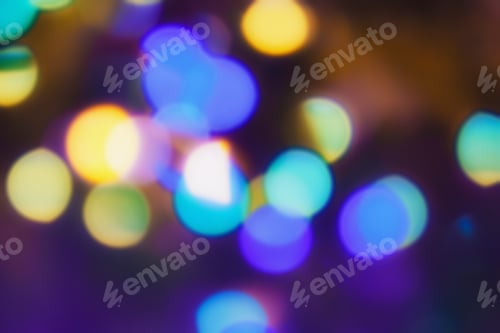 Preview: Abstract Outline Of Light- Colored Circles Bokeh. Blurred Background