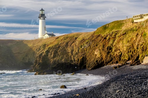 Preview: Yaquina Head Lighthouse at Pacific coast, built in 1873