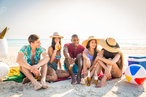 Preview: Friends having fun on the beach