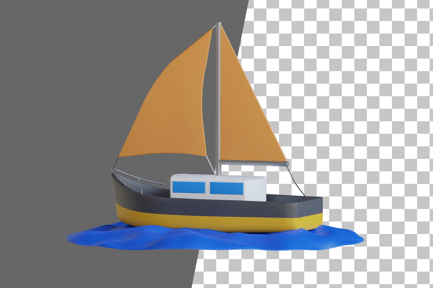 Preview: Sailboat 3D Icon