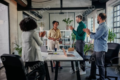 Preview: Group of businesspeople having a meeting in a meeting room