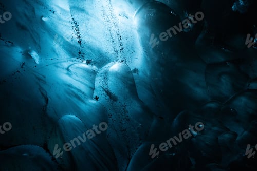 Preview: Abstract ice formations with blue hues.