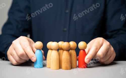 Preview: Voting for a favorite leader candidate by a group of people.