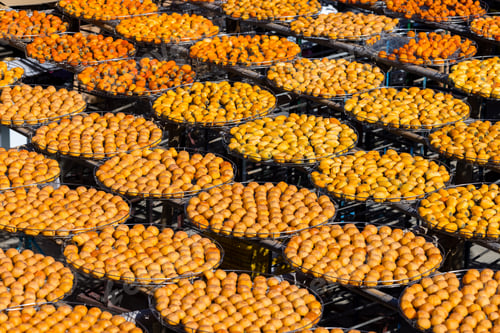 Preview: Dry Persimmon fruit production under sunshine in factory