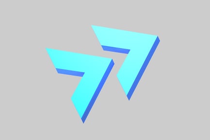 Preview: Forward arrows turquoise design element