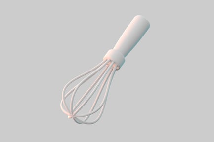 Preview: White kitchen whisk utensil tool