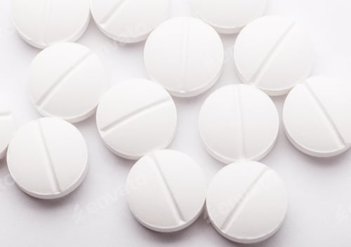 Preview: White drugs on white background