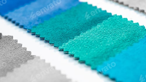 Preview: Fabric Swatches in Blue, Teal and Gray Hues