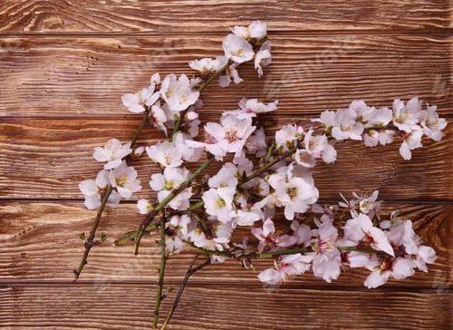 Preview: Spring blossom on wood background