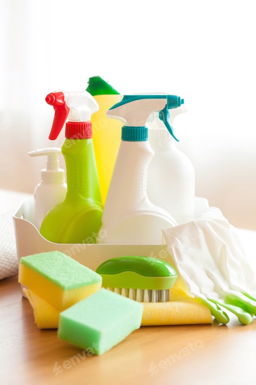 Preview: cleaning items household spray brush sponge glove