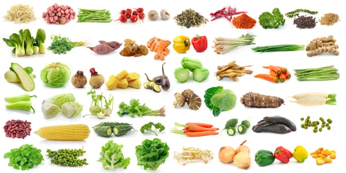 Preview: set of vegetable on white background