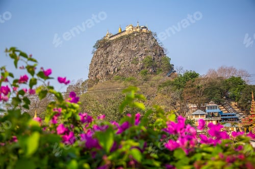 Preview: The top of famous Mount Popa, Myanmar