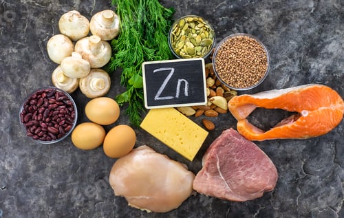 Preview: Foods contain zinc food. Selective focus.